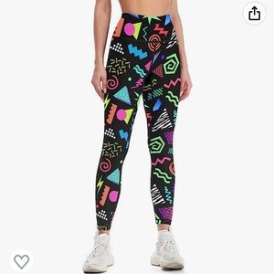 Retro yoga leggings w/ pockets